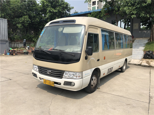ইঞ্জিন 2.7L 113kw টয়োটা কোস্টার ব্যবহৃত যাত্রীবাহী বাস 23 আসন 2014