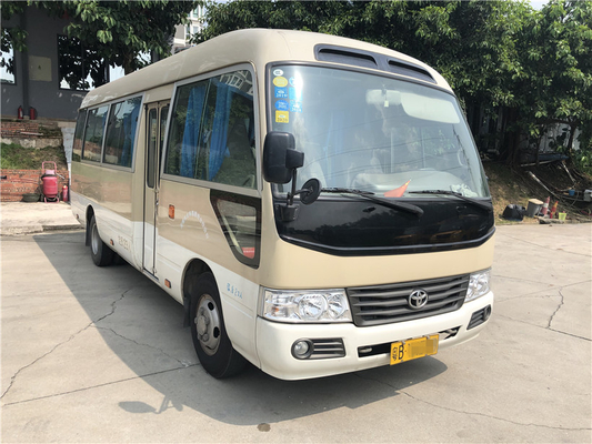 ইঞ্জিন 2.7L 113kw টয়োটা কোস্টার ব্যবহৃত যাত্রীবাহী বাস 23 আসন 2014