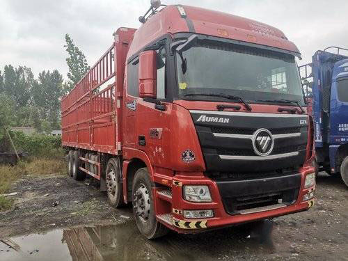 ব্যবহৃত 2016 কামিন্স 350HP ফোটন কার্গো বক্স ট্রেলার ট্রাক 12 গতি