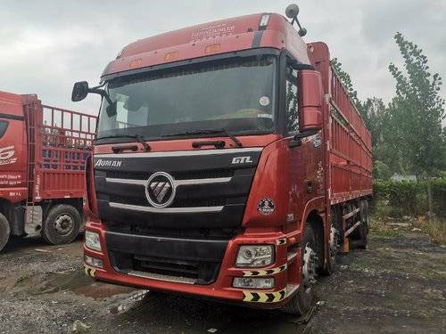 ব্যবহৃত 2016 কামিন্স 350HP ফোটন কার্গো বক্স ট্রেলার ট্রাক 12 গতি